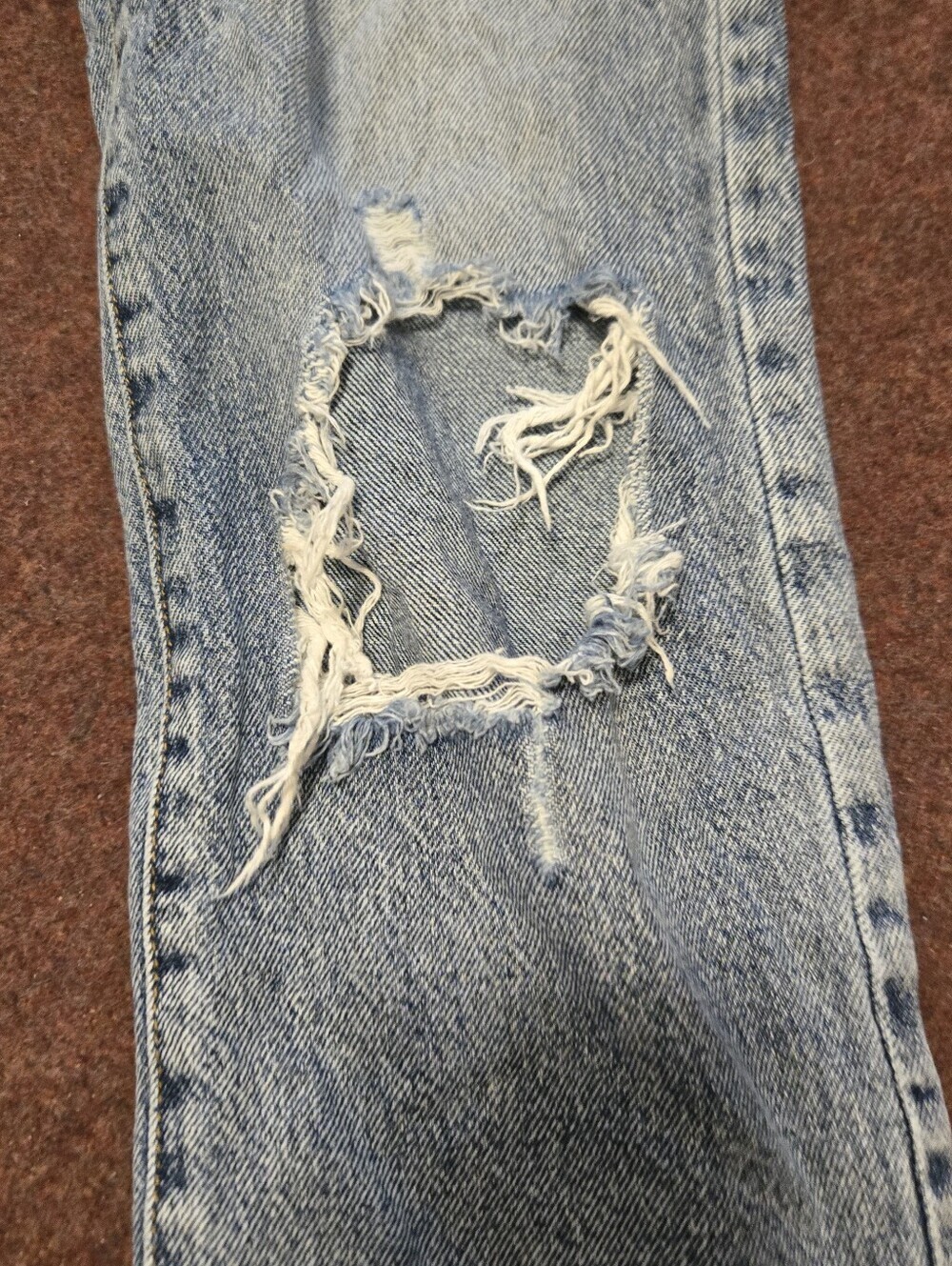Y2K Pacific Sunwear Dad Jeans In Size 23 Ripped Distressed Acid Wash - Picture 2 of 13